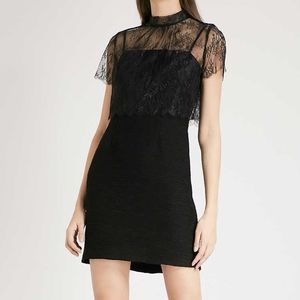 Sandro Lace overlay mini dress NWT